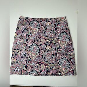 TALBOTS STRAIGHT WOMEN SKIRT SIZE 4 COMES TO KNEES AND LINED Multicolor Stretch
